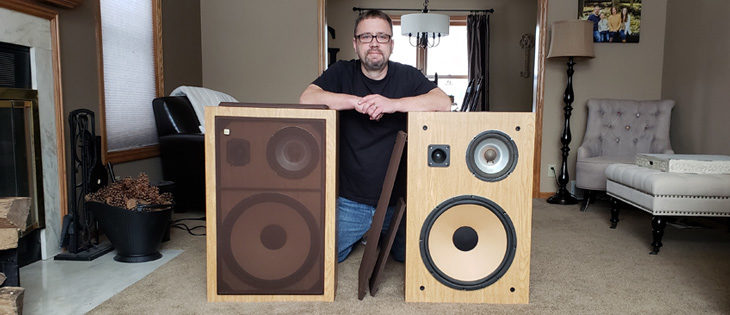 Me with my 1985 BSR Speakers from DAK Catalog